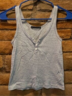 Brandy Melville Striped Button Down Tank OS